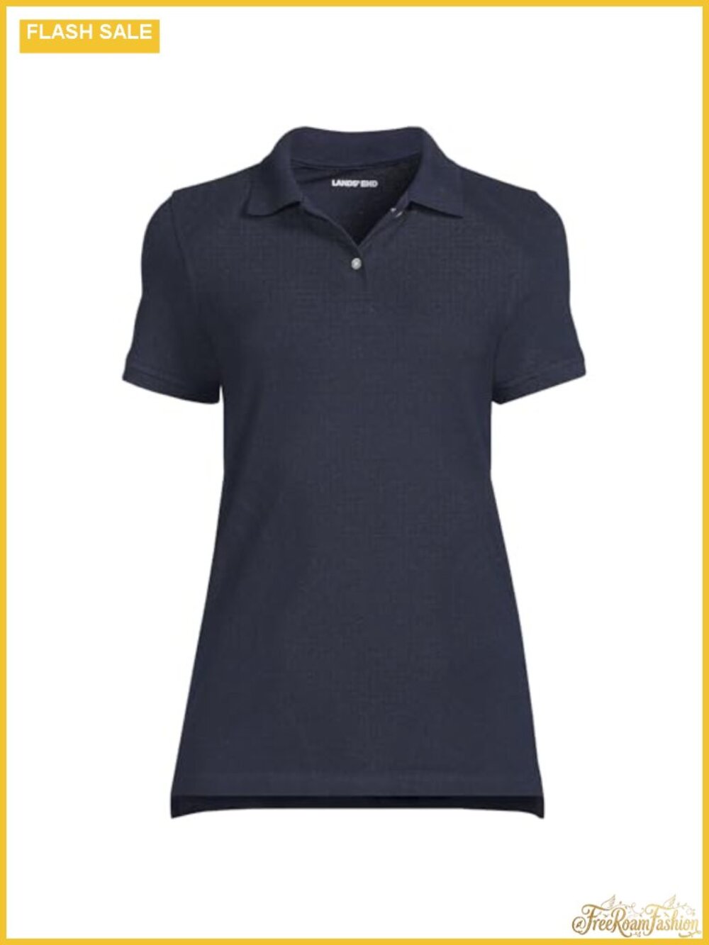 Womens Mesh Cotton Short Sleeve Polo Shirt Collared Classic Fit - Picture 3 of 3